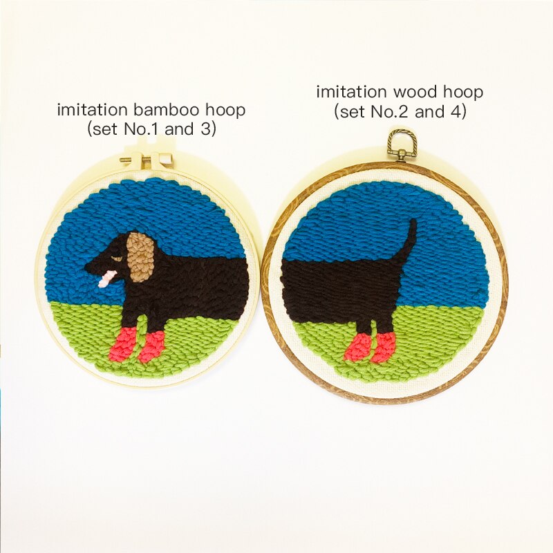 Punch Needle Embroidery Kit with Yarn for Beginners Easy Embroidery DIY Needlework Wool Work Home Decor Custom Embroidery