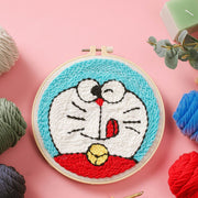 Punch Needle Embroidery Kit with Yarn for Beginners Easy Embroidery DIY Needlework Wool Work Home Decor Custom Embroidery