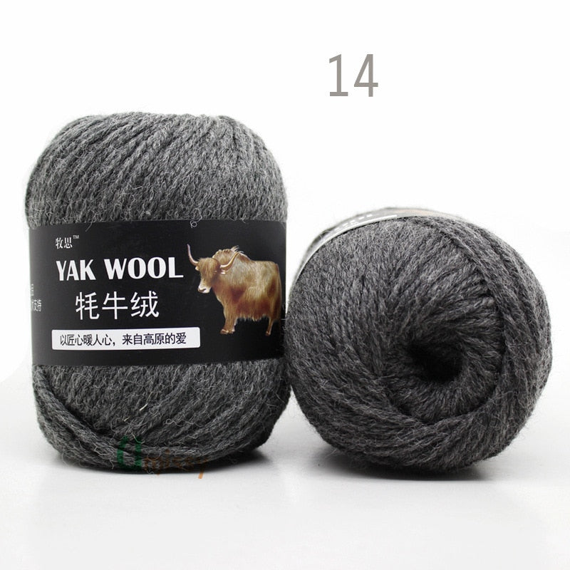 5pcs Yak Wool Yarn for Knitting Fine Worsted Blended Crochet Yarn Knitting Sweater Scarf Chunky Yarn