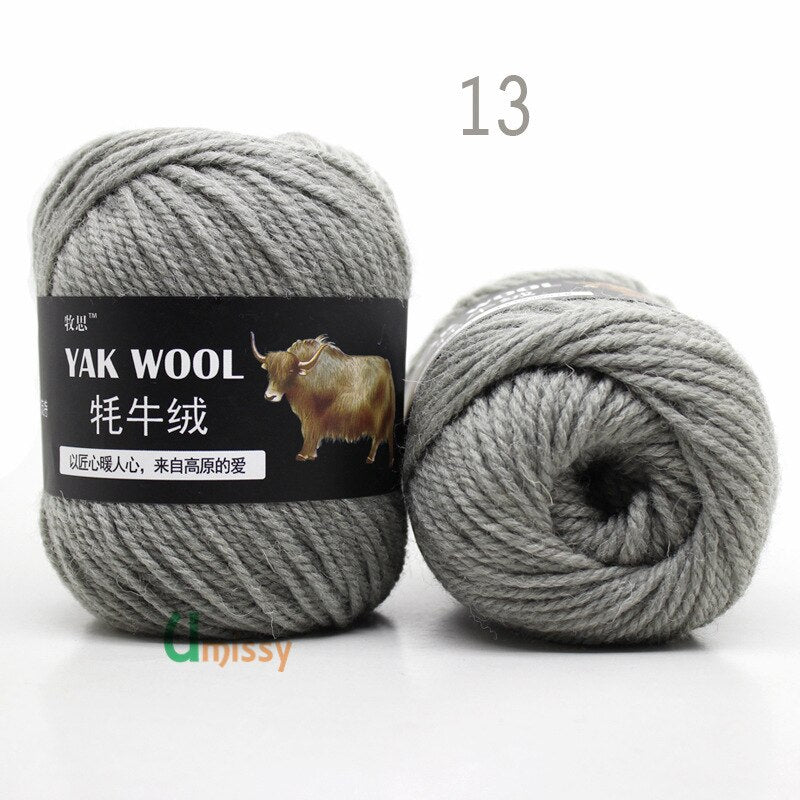 5pcs Yak Wool Yarn for Knitting Fine Worsted Blended Crochet Yarn Knitting Sweater Scarf Chunky Yarn