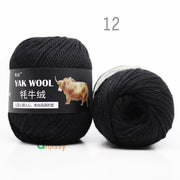 5pcs Yak Wool Yarn for Knitting Fine Worsted Blended Crochet Yarn Knitting Sweater Scarf Chunky Yarn