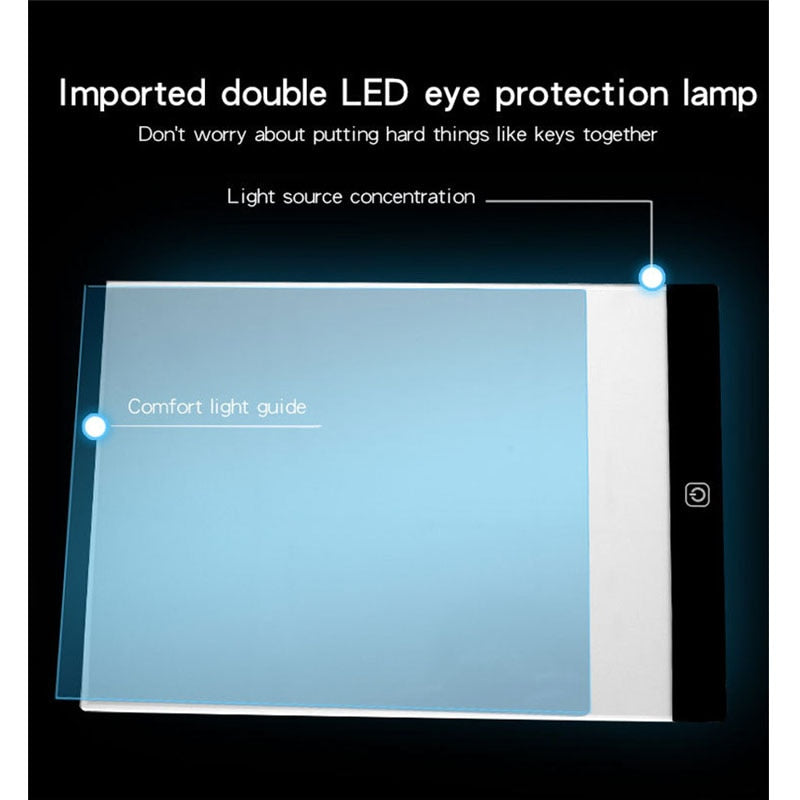 Led Drawing Copy Board Kids Toys to Draw 3 Level Dimmable Writing Tablet Creation for Children Educational Games Light Note Boar