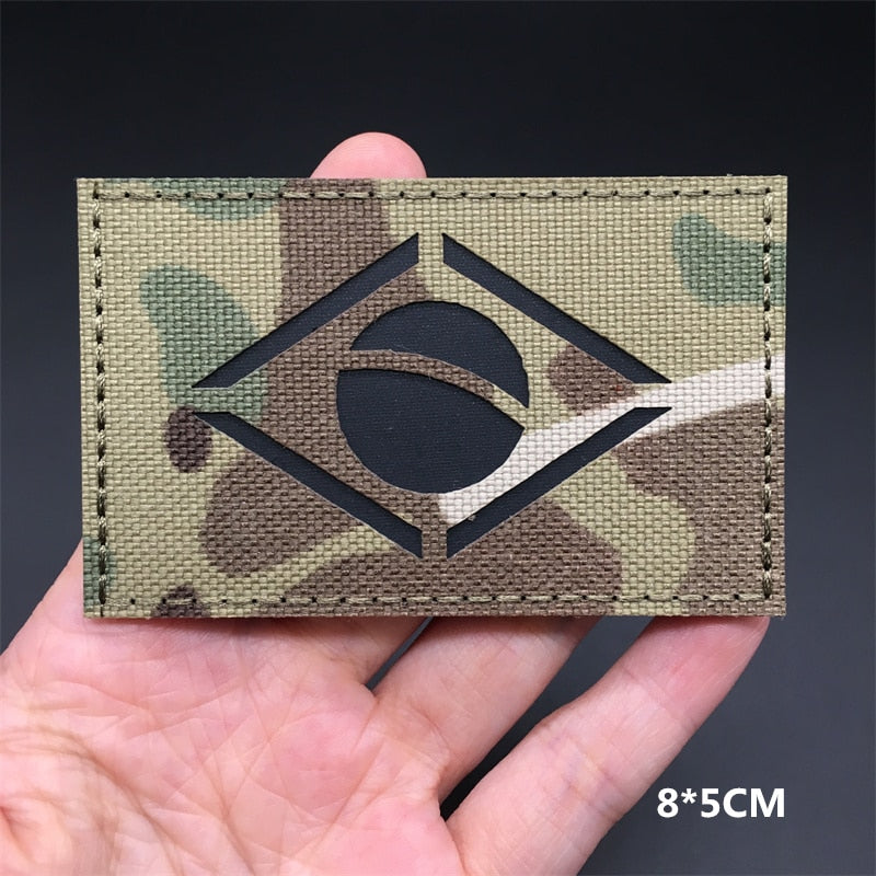 3D Tactical Badge Military Patches for Clothing Blood Type US Army Stripes on Clothes Backpack Applique Spain Flag Embroidered