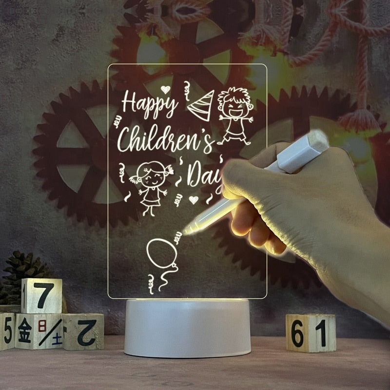 Led Drawing Copy Board Kids Toys to Draw 3 Level Dimmable Writing Tablet Creation for Children Educational Games Light Note Boar