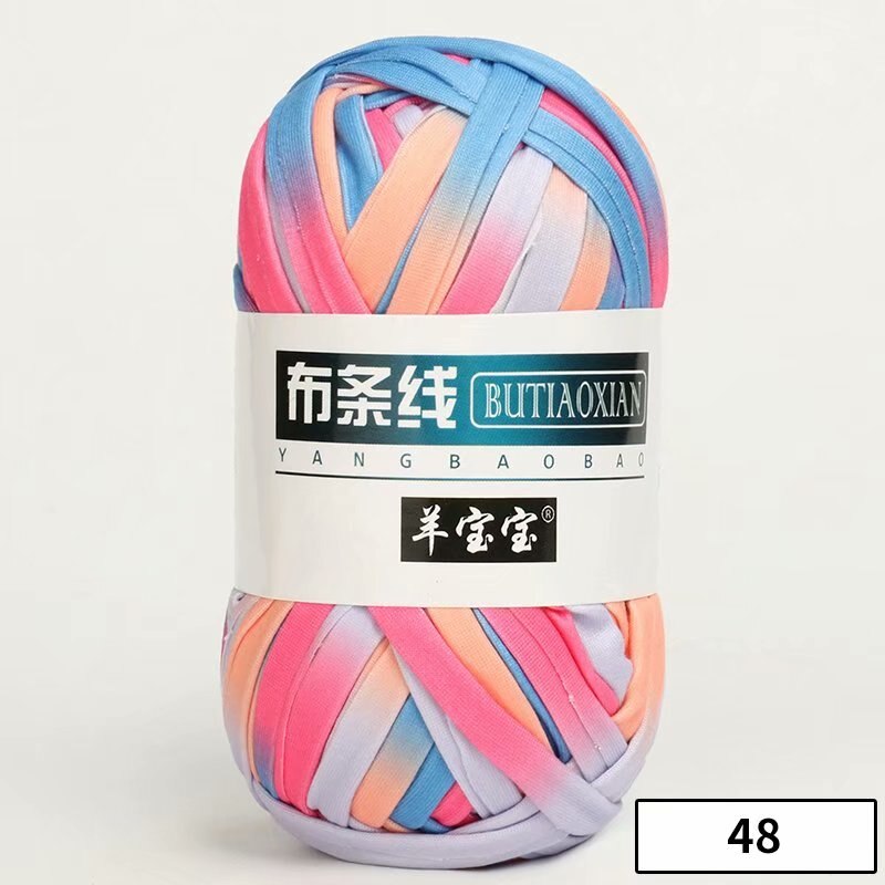 1pc 100g Thick Yarn Soft Colored Cloth Yarn for Hand Knitting Woven Bag Carpet DIY Hand-knitted Material